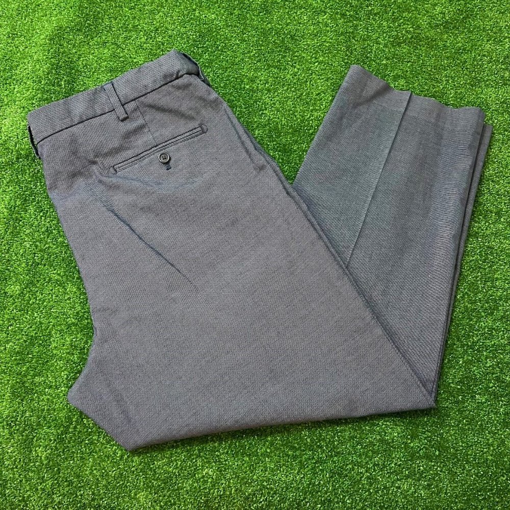Kirkland Men's Classic Fit Expandable Waist Birdseye Easy Care Dress Pants 40x29